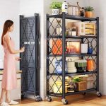 5 Tier Foldable Metal Storage Kitchen Rack